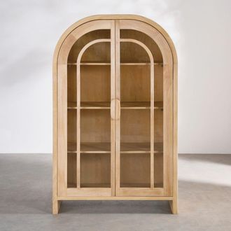 Maisons du monde Vitrina de 2 puertas batientes de madera de mango 105 cm