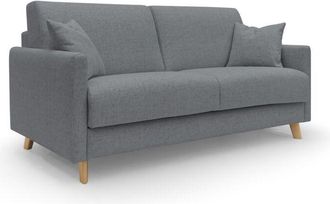 Divani.Store Edgar Sof&aacute; Cama Convertible En Tela Felis Impermeable 160 Cm (mat. 120x197) Gris