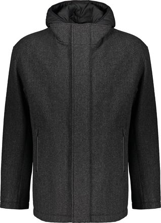 Herno Minimalist Virgin Wool Jacket With High Collar