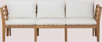 Sklum Sklum - Sof&aacute; Modular De Jard&iacute;n De 3 Piezas Con Reposabrazos En Madera De Acacia Filips