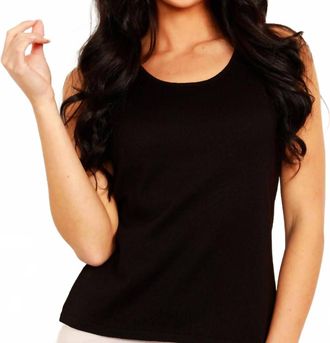 French Kyss Scoopneck Tank Top In Black
