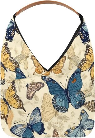 Generic Butterfly Reusable Lightweight Grocery Bags - Foldable Into Compact Pouch, Washable & Sturdy, Multipurpose for Shopping and Travel