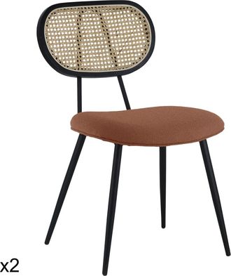 Happy Garden Lote de 2 sillas de rejilla color terracota