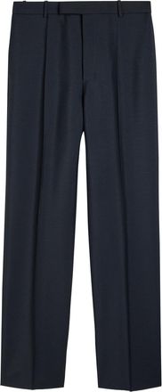 Jil Sander Straight-leg Wool-blend Trousers - Dark Blue - 48 (IT48 / M)