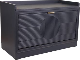 Wanderlust Deco Wanderlust Deco - Banqueta Zapatero De Madera Gris Oscuro 80x38x53