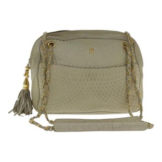 Bally Tweedehands leren schoudertassen - Dames - Pre-owned - Beige - Maat: ONE Size Leer