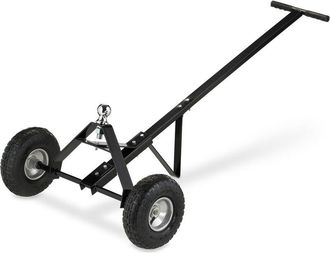 Relaxdays Relaxdays - Ayuda Maniobrar Remolques, 48x137x72 Cm, Ruedas Neum&aacute;ticas, Hasta 250kg, Acoplamiento Esf&eacute;rico, Acero, Negro