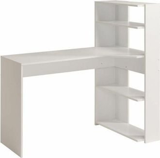 Les Tendances Les Tendances - Scrivania bianca con scaffale L121 cm - Mister