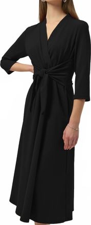 Joseph Ribkoff Scuba Crepe Fit And Flare Dress In Black