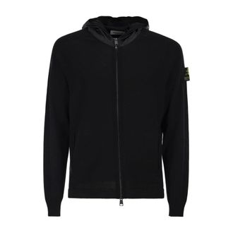 Premiata Hoodies & sweatvesten, Heren, Zwart, S, Wol, Full-Zip Hooded Cardigan
