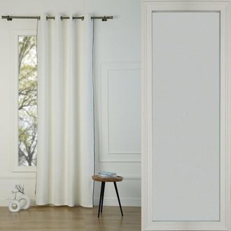 Febronie Cortina con ojales algod&oacute;n blanco / negro 140x260