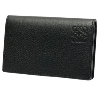 Loewe Pre-owned Card Case - Dames - Pre-owned - Zwart - Maat: ONE Size Leer