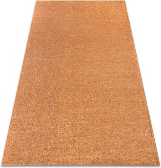 RugsX Rugsx - Carpet wall-to-wall santa fe gold 42 plain, flat, one colour yellow 100x400 cm