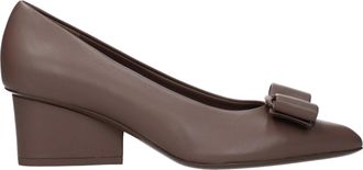 Ferragamo Viva Donna D&eacute;collet&eacute; Grau/K&uuml;mmelleder