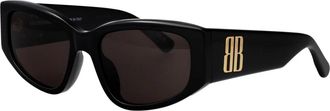 Balenciaga Sunglasses, female, Black, Size: 56 MM Bb0475S Cat Eye Sunglasses
