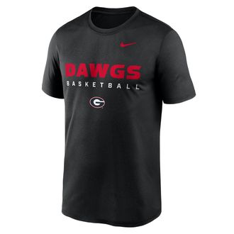 Nike Georgia Courtside Basketball Legend Nike Mens Dri-FIT College T-Shirt in Black | 02TI00ANGB-8TZ