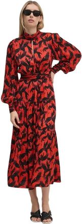 Diane Von F&uuml;rstenberg Gelaagde Jurk met Print - Dames - Casual kleedjes - Veelkleurig - XS - Kleedjes