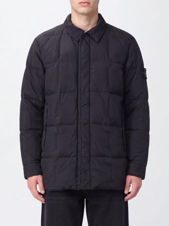 Stone Island Padded Down Jacket in Recycled Nylon with Iconic Compass Logo