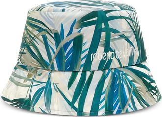 Roberto Cavalli Vissershoed met geborduurd logo en palmprint - Wit