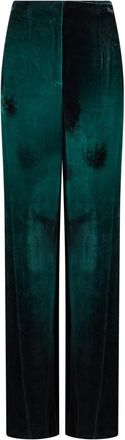 Alberta Ferretti Fluwelen Rechte Broek - Dames - Straight fit broeken - Groen - S - Broeken