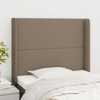 vidaXL Cabecero Con Orejas De Tela Gris Taupe 103x16x118/128 Cm Vidaxl