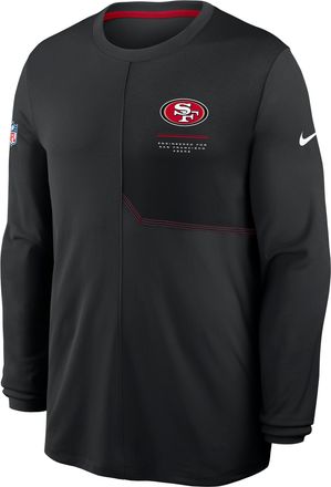 Nike San Francisco 49ers Sideline Coach Nike Mens Dri-FIT NFL Long-Sleeve Top in Black | 03B1048Y9B-B8B