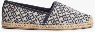 Tommy Hilfiger Womens Monogram Jacquard Espadrille - Blue - US 6.5 / EU 37