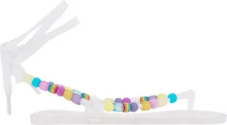 Ancient Greek Sandals Esther Beaded Ankle Strap Sandal in White at Nordstrom, Size 36