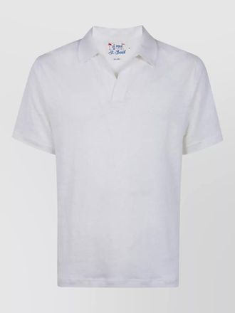 MC2 Saint Barth linen polo shirt short sleeves design