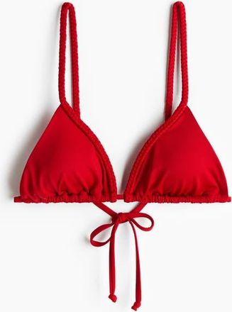 H&M Padded Triangle Bikini Top in Red at Nordstrom, Size X-Small