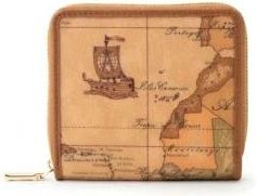 Alviero Martini 1A Classe Geo Classic Zip-Around Portemonnee - Dames - Portefeuilles - Bruin - ONE Size - Leer - Accessoires