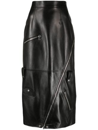 Alexander McQueen High waist rok - Zwart