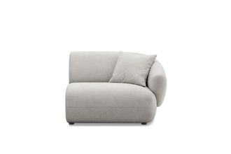 Castlery Auburn Right Arm Sofa Customized, Medium Grey Performance Fleece, Spill Resistant, Modular for Castlery Sofas