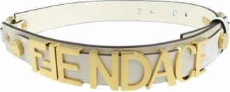 Fendi Pre-owned Leather belts - Dames - Vintage Accessoires - Wit - ONE Size - Leer - Vintage