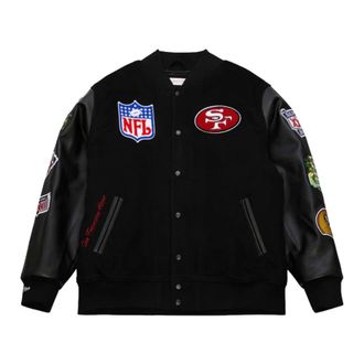 Mitchell & Ness Hombre, Chaquetas, Negro, Talla: S