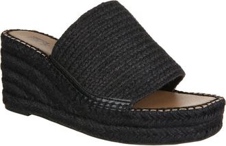 Nordstrom Rack Claire Jute Wedge Slide Sandal in Black at Nordstrom Rack, Size 9.5