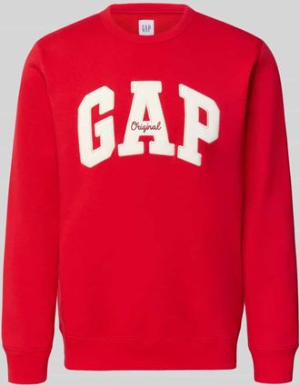 GAP Sweatshirt mit Logo und Rundhalsausschnitt in Rot, Gr&ouml;&szlig;e XXL