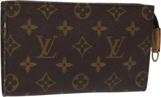 Louis Vuitton Pre-owned Canvas pouches - Dames - Vintage Clutch - Bruin - ONE Size - Leer - Vintage