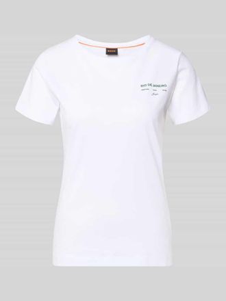 Boss Orange by Hugo Boss BOSS Orange Regular Fit T-Shirt aus reiner Baumwolle Modell C-Elove_4 in Weiss, Gr&ouml;&szlig;e XL