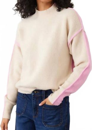 Karen Kane Cecily Sweater In Sand And Pink