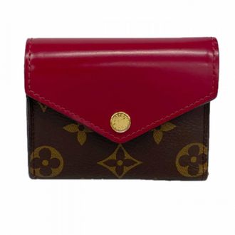 Louis Vuitton Brown Fuchsia Wallet (Tri-Fold) (Pre-Owned)