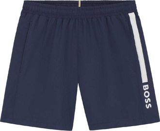 HUGO BOSS Heren Dolfijn Streep Logo Zwemshort (Marine)