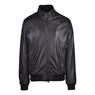 Mabrun Frank Giubbotto - Heren - Leren en Su&egrave;de Jassen - Zwart - 2XL - Leer - Jassen