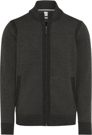 Brax Jake Cardigan - Heren - Vesten - Grijs - XL - Katoen - Truien & Vesten