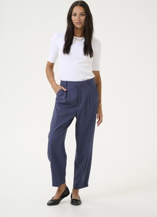 Kaffe Pants Suiting Regular fit Blue Indigo Melange blue