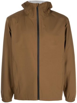 Romeo Hunte logo-print hooded jacket - Brown