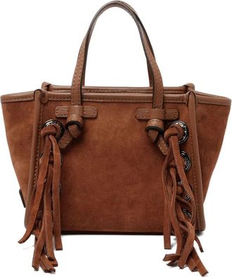Gianni Chiarini Borsa mini con frange - Marrone