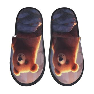 Generic Fuzzy Slippers Lazy Stone Bear Soft Fluffy Slippers Non-Slip Anti-Slide Slipper For Room Indoor Hotel M