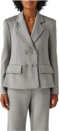 Meimeij Dames, Jassen, Grijs, Maat: M Leer