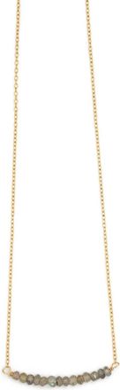 A Blonde and Her Bag Michelle Bar Demi Fine Necklace in Labradorite
